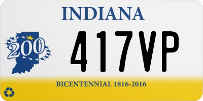 IN license plate 417VP