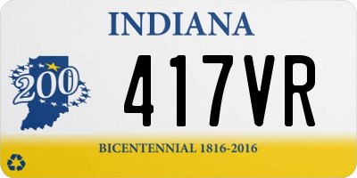 IN license plate 417VR