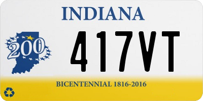 IN license plate 417VT