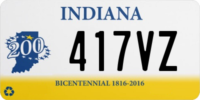 IN license plate 417VZ