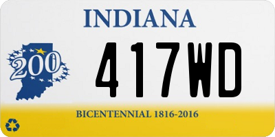 IN license plate 417WD