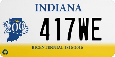 IN license plate 417WE