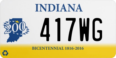 IN license plate 417WG