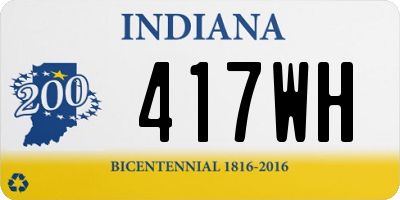 IN license plate 417WH