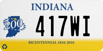IN license plate 417WI