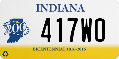 IN license plate 417WO