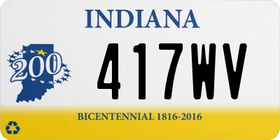 IN license plate 417WV