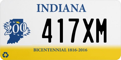 IN license plate 417XM