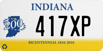 IN license plate 417XP