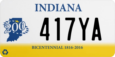 IN license plate 417YA