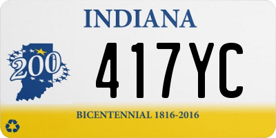 IN license plate 417YC