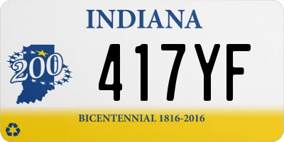IN license plate 417YF