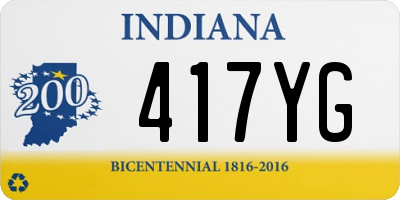 IN license plate 417YG