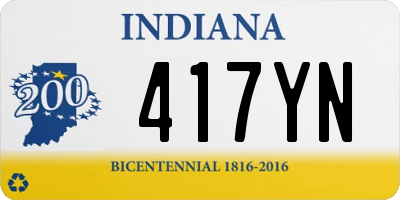 IN license plate 417YN