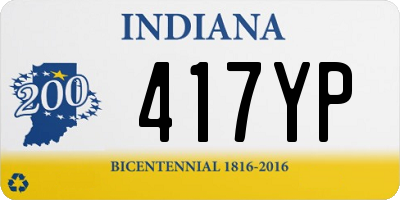 IN license plate 417YP