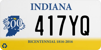 IN license plate 417YQ