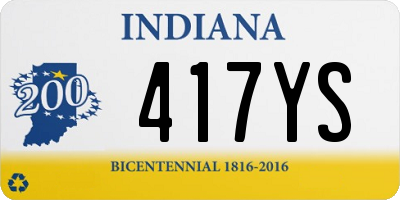 IN license plate 417YS