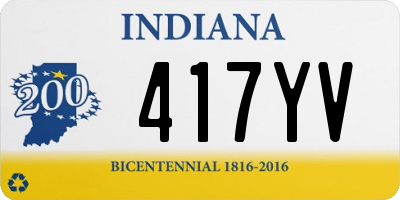 IN license plate 417YV