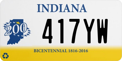 IN license plate 417YW