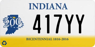 IN license plate 417YY