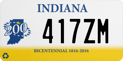 IN license plate 417ZM