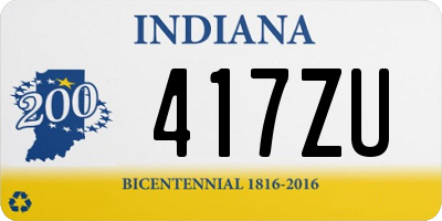 IN license plate 417ZU