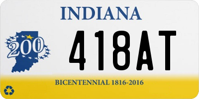 IN license plate 418AT