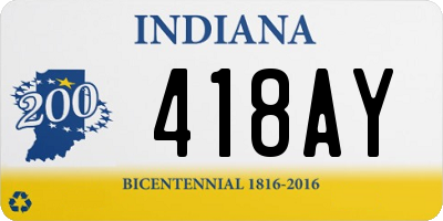 IN license plate 418AY