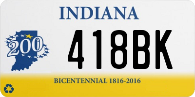 IN license plate 418BK