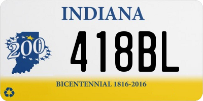 IN license plate 418BL