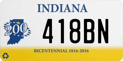 IN license plate 418BN