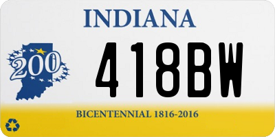 IN license plate 418BW