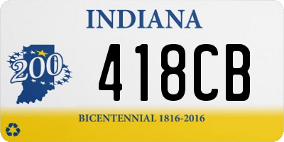 IN license plate 418CB