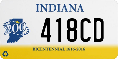 IN license plate 418CD