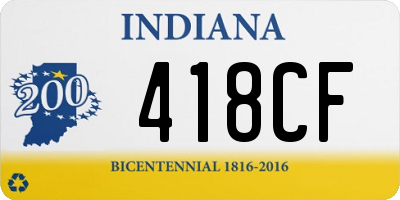 IN license plate 418CF