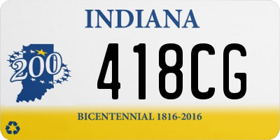 IN license plate 418CG