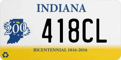 IN license plate 418CL