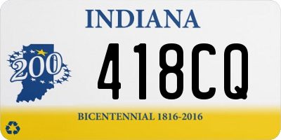 IN license plate 418CQ