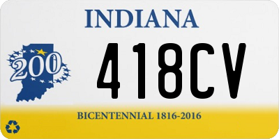 IN license plate 418CV