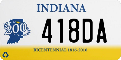 IN license plate 418DA