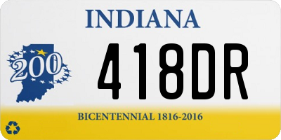 IN license plate 418DR