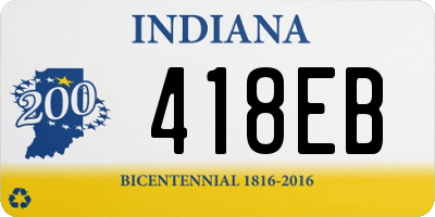 IN license plate 418EB