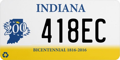 IN license plate 418EC