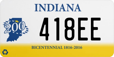 IN license plate 418EE