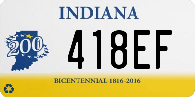 IN license plate 418EF