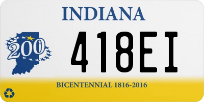 IN license plate 418EI