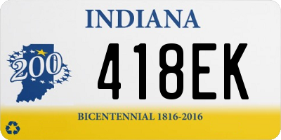 IN license plate 418EK