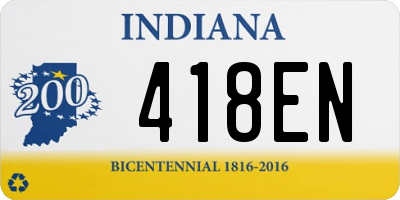 IN license plate 418EN