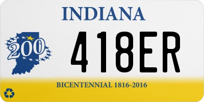 IN license plate 418ER