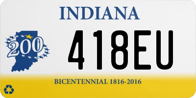 IN license plate 418EU